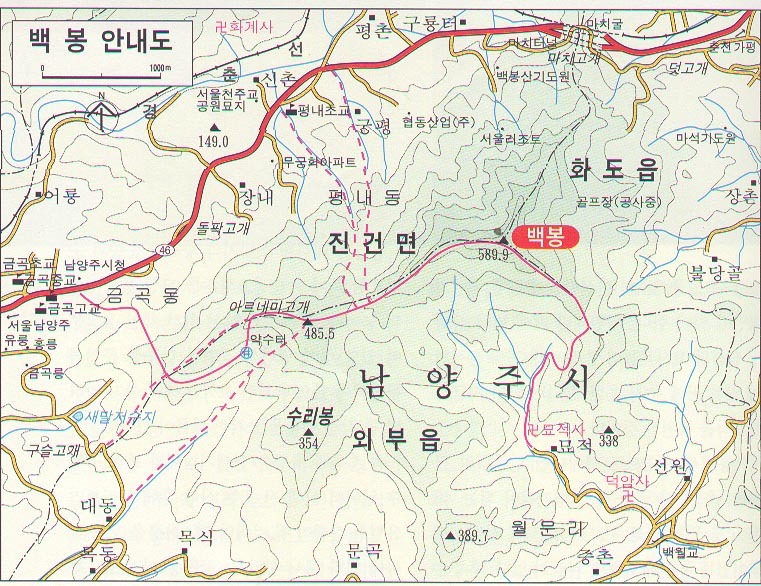 백봉산 태극기 이미지