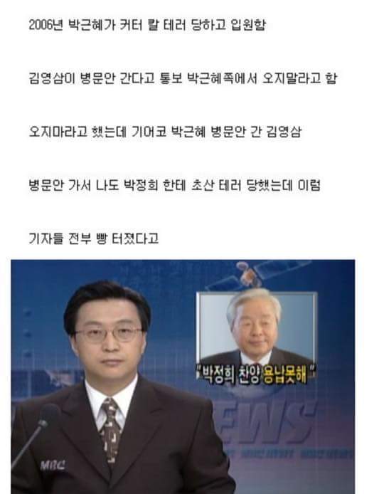 김영삼 박근혜 일화 | 인스티즈