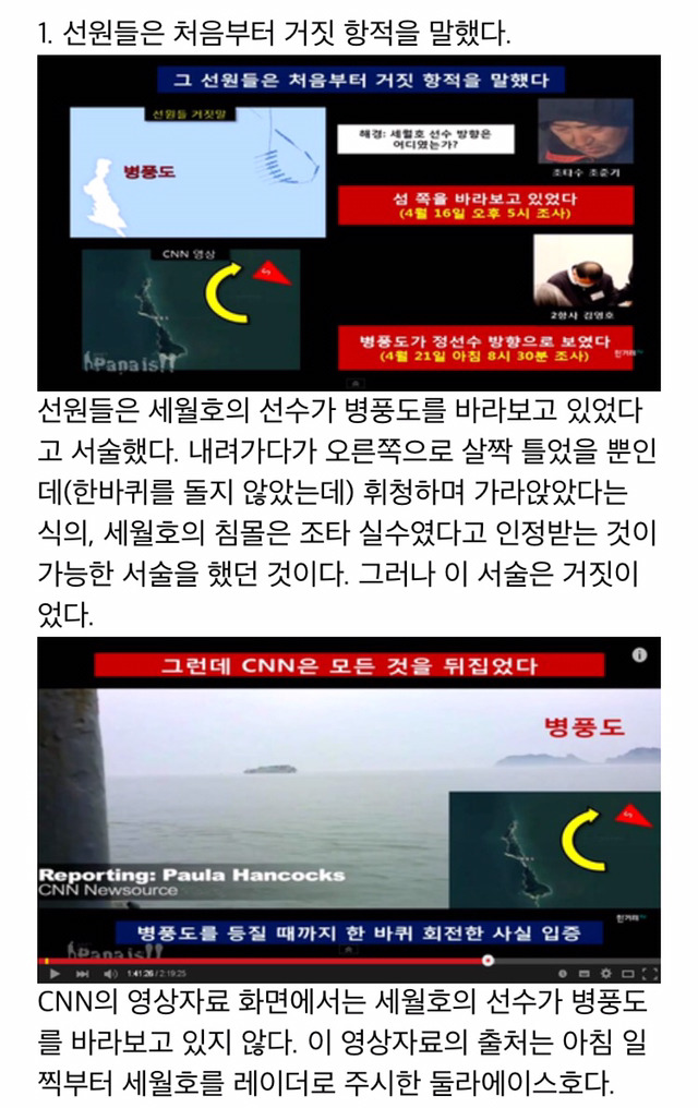 세월호 고의침몰 가능성 증거 (파파이스 요약) | 인스티즈
