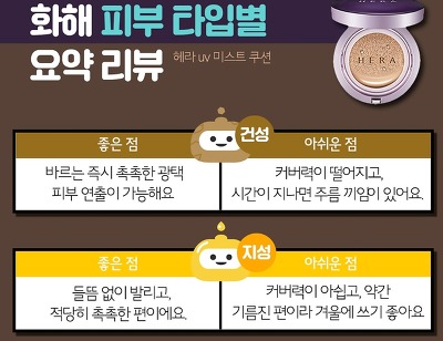 국내 인기 쿠션 BEST템 피부타입별 사용감 | 인스티즈