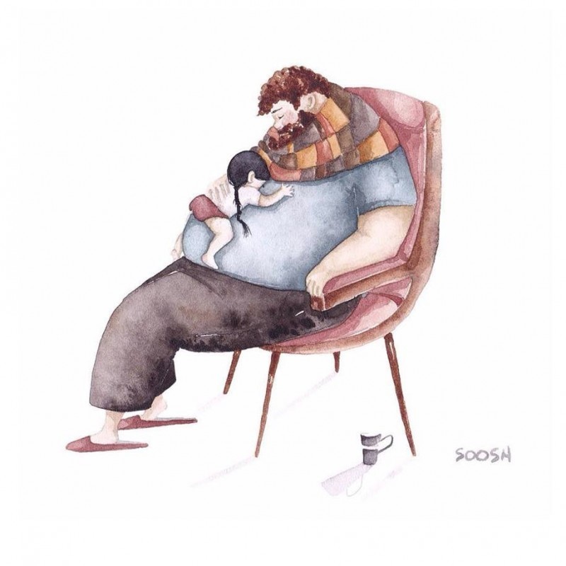 아빠와 딸의 사이를 보여주는 그림 | 인스티즈