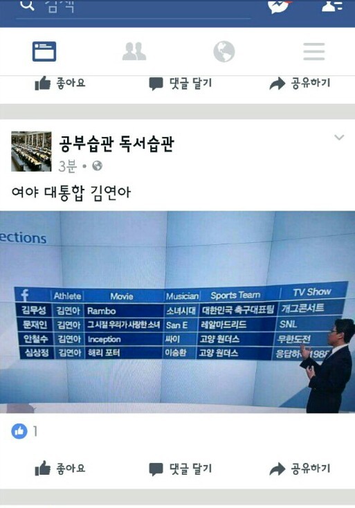여야 대통합을 이룬 김연아선수 | 인스티즈