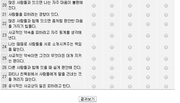 사회공포증(대인공포증) 테스트 | 인스티즈