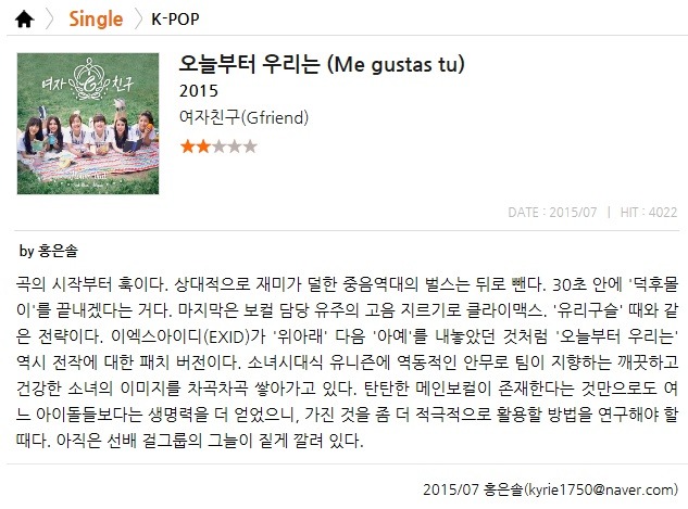 음악 리뷰사이트 IZM 여자친구 트와이스 아이오아이 앨범 평가.jpg | 인스티즈