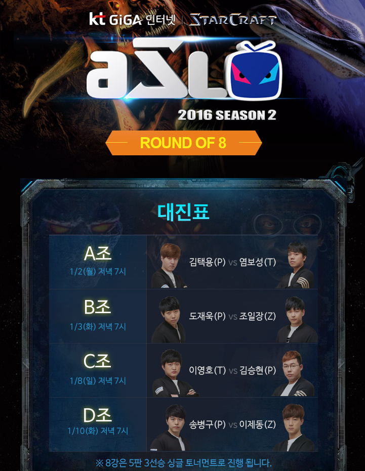 [스타1] 아프리카TV 스타리그 시즌2 8강 대진표 | 인스티즈