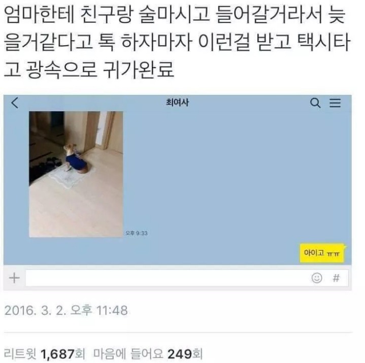 외출한 가족 집에 빨리 돌아오게 하는 방법.jpg | 인스티즈