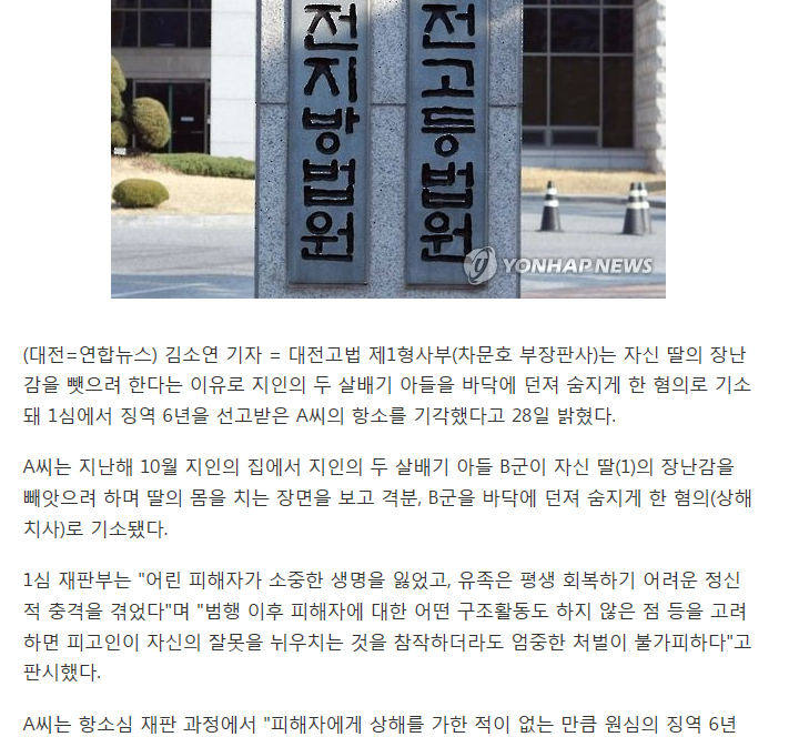 딸 장난감 빼앗으려 한 두 살배기 지인 아들 바닥에 던져 | 인스티즈