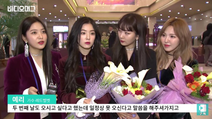 레드벨벳 평양 공연 후 인터뷰 전문 | 인스티즈