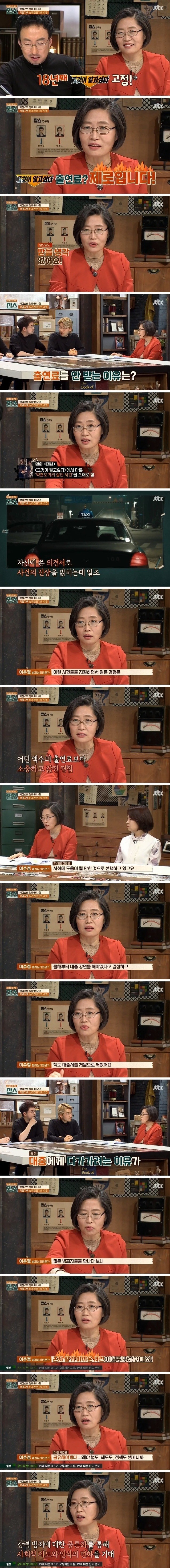 그것이 알고 싶다 출연료 안 받는 이유 | 인스티즈