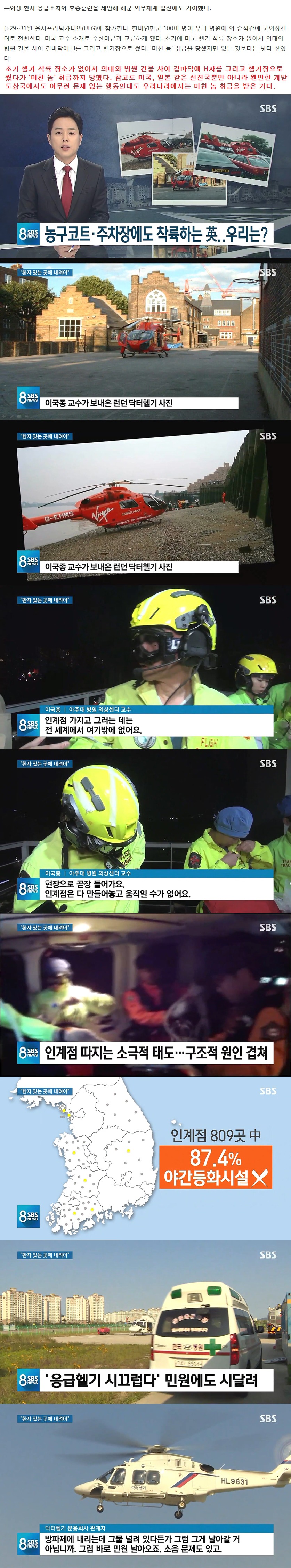 헬기 착륙 문제로 미 취급 받은 이국종 교수 | 인스티즈